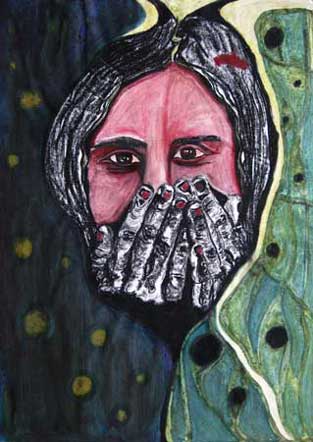 Portrait Maedchen abstrakt