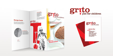 Logo, Visitenkarte, brochure für Kinderhilfswerk grito