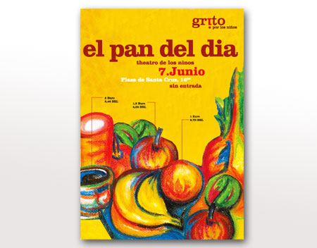 Plakat zur Ankündigung einer Theateraufführung